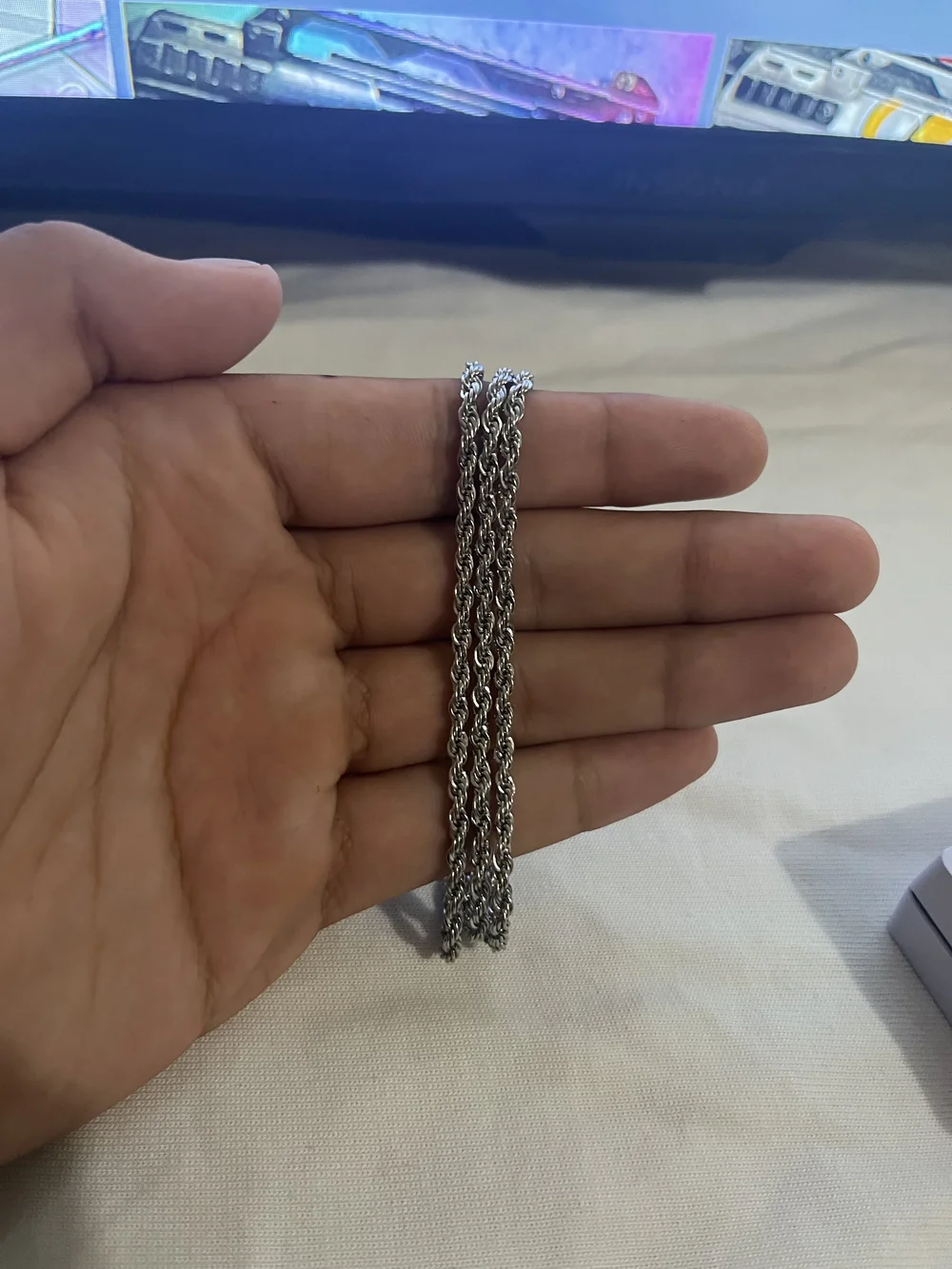 CZ Cross Pendant Chain
